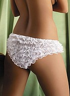 Panty with ruffled back